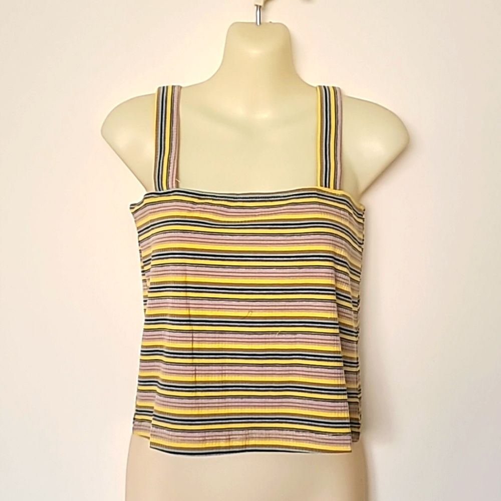 Olivaceous Striped Yellow/Purple Top Size S